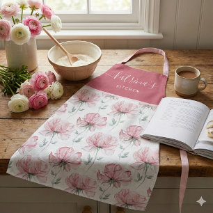 Delantal con Estampado Floral Acuarela en Todo