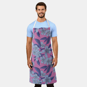 Delantal con Estampado Floral Rosa Intenso por Tod