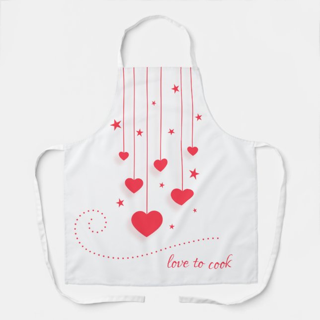Delantal con estampado integral 'Me encanta cocina (Anverso)