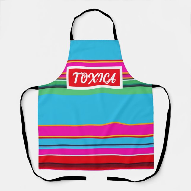 Delantal con Estampado Mexicano Toxica (Anverso)