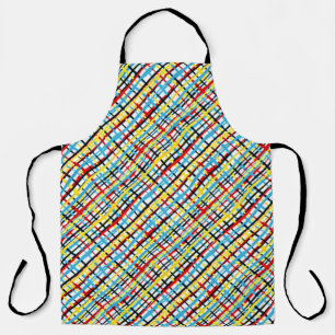 Delantal con estampado multicolor entrecruzado