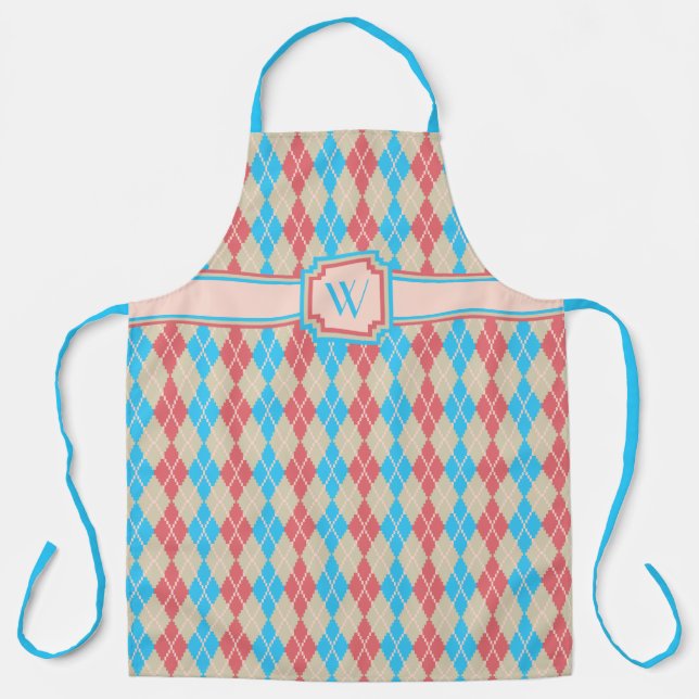 Delantal con estampado total Argyle At the Beach (Anverso)