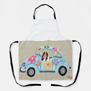 Delantal con Estampado Total de Basset Hound en Co