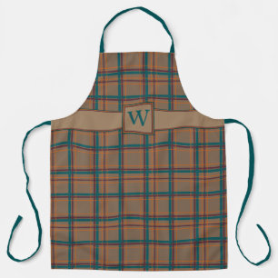 Delantal con estampado total de cuadros Otoño Chic
