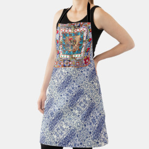 Delantal con estampado total de diseños portuguese