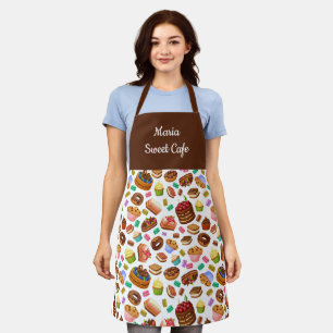 Delantal con Estampado Total de Dulces y Reposterí