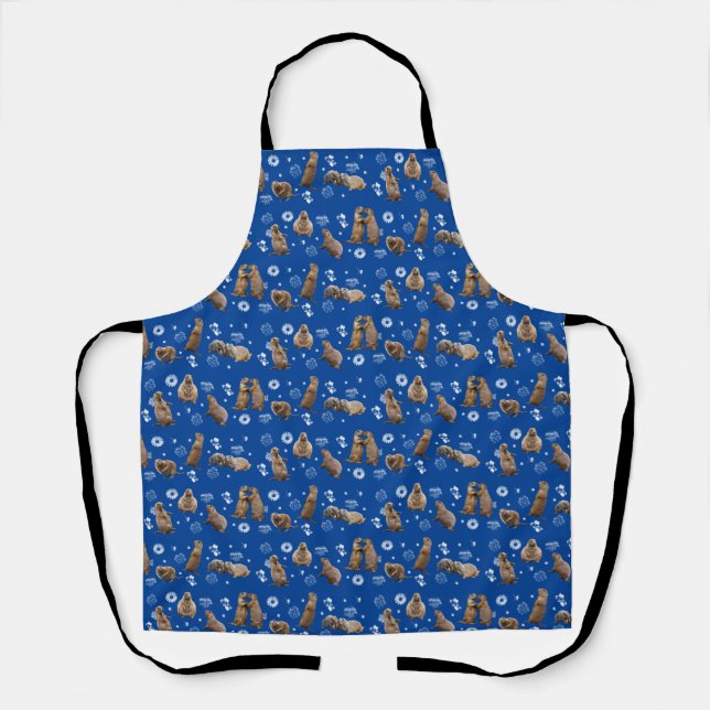 Delantal con estampado total de fiesta de perritos (Anverso)