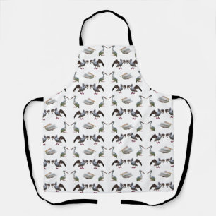 Delantal con estampado total de frenesí de pelícan