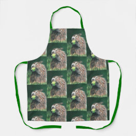 Delantal con estampado total de marmota