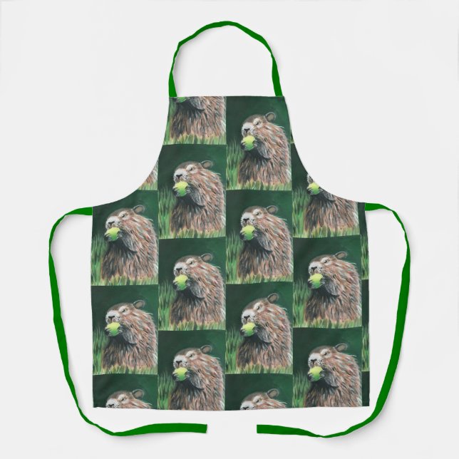 Delantal con estampado total de marmota (Anverso)