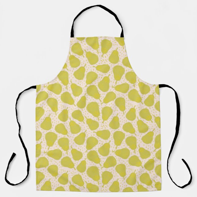Delantal con estampado total de pera verde (Anverso)