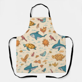 Delantal con Estampado Total de Playa Regalo