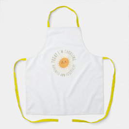 Delantal con estampado total de sol sonriente lind