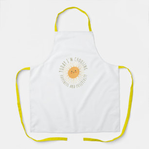Delantal con estampado total de sol sonriente lind
