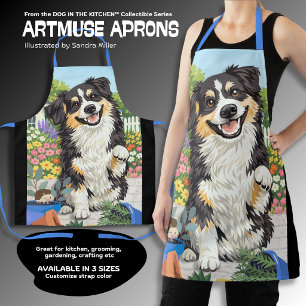 Delantal con estampado total DOBRO Australian Shep