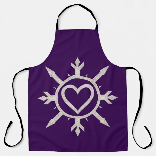 Delantal con estampado total "Emblema de Amor" (Anverso)