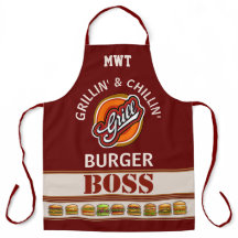 Delantal con Estampado Total Grill Burger Boss