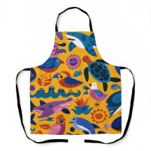 Delantal con estampado total Island Breeze como re
