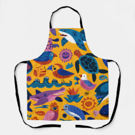 Delantal con estampado total Island Breeze como re