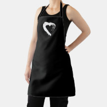 Delantal con estampado total Moon Heart