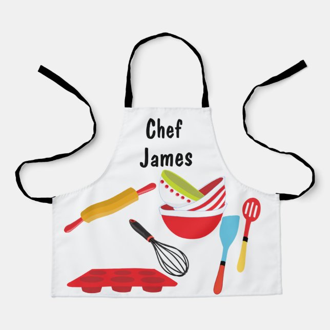 Delantal con estampado total para chef personaliza (Anverso)