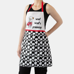 Delantal con estampado total para peluquero de per