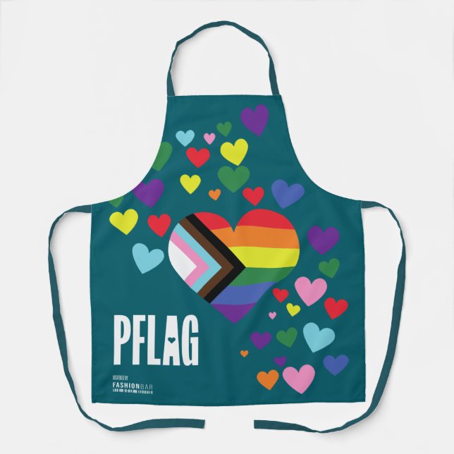 Delantal con estampado total PFLAG para fondo oscu (Anverso)