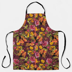 Delantal con Estampado Total Pintado a Mano con Ti