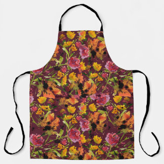 Delantal con Estampado Total Pintado a Mano con Ti