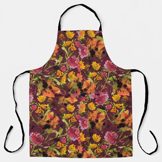 Delantal con Estampado Total Pintado a Mano con Ti (Anverso)