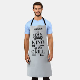 Delantal con Estampado Total Rey de la Parrilla