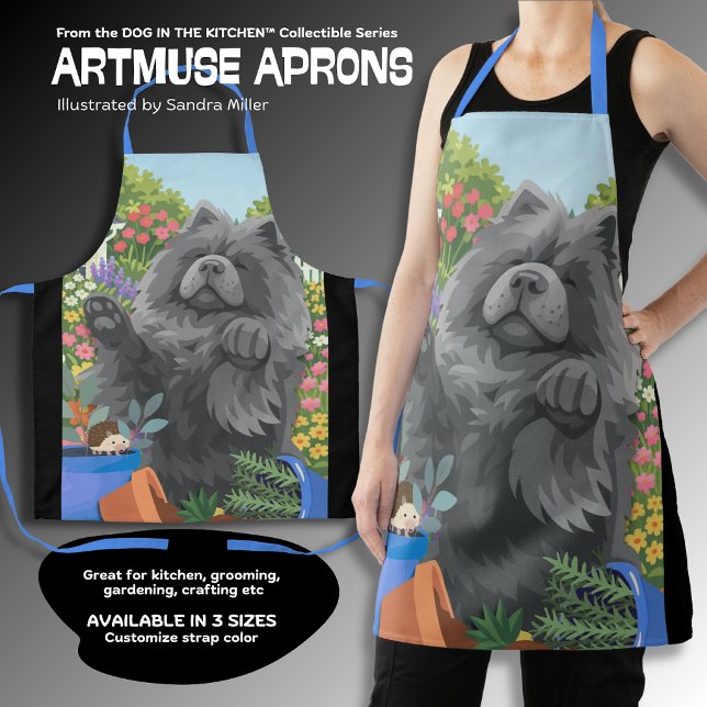 Delantal con estampado total SHADY Blue Chow (Subido por el creador)