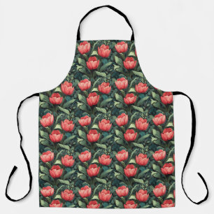 Delantal con Flores Tulipanes Delantal de Cocina F