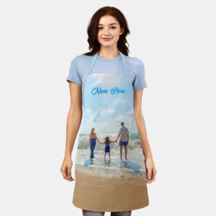 Delantal con Foto Familiar Personalizada con Nombr