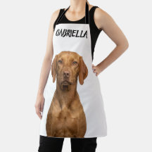 Delantal con foto personalizada de perro Vizsla do
