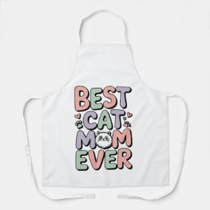 Delantal con Impresión Total de Mejor Mamá de Gato