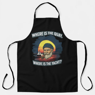 Delantal con impresión total Where is the quay, wh