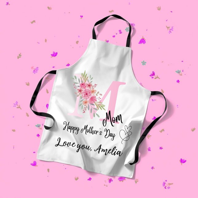 Delantal con inicial personalizada para mamá (Subido por el creador)