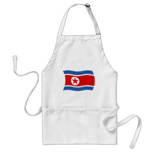 Delantal con la bandera de Corea del Norte