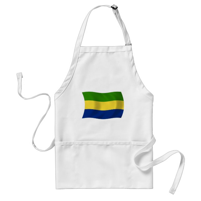 Delantal con la bandera de Gabón (Frente)