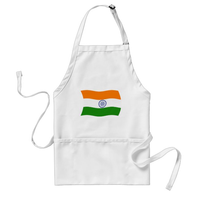 Delantal con la bandera de la India (Frente)