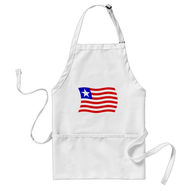 Delantal con la bandera de Liberia (Frente)