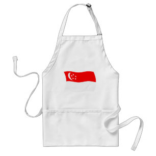 Delantal con la bandera de Singapur