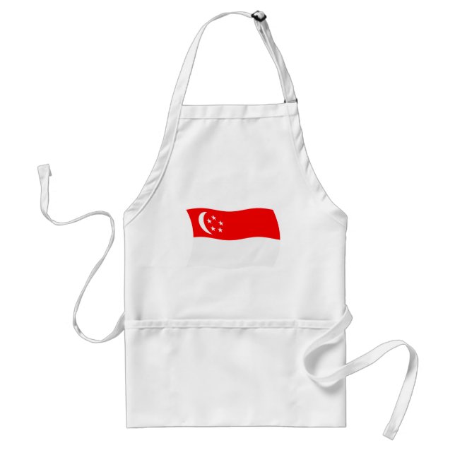 Delantal con la bandera de Singapur (Frente)