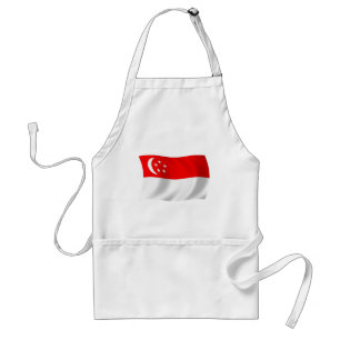 Delantal con la bandera de Singapur