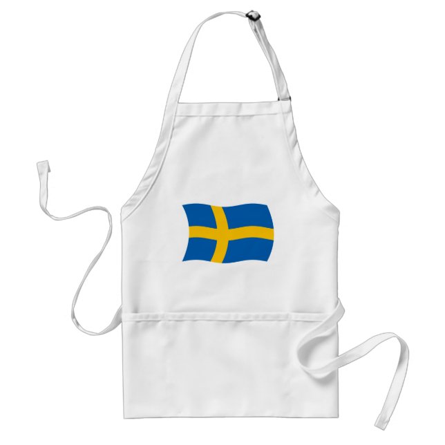 Delantal con la bandera de Suecia (Frente)