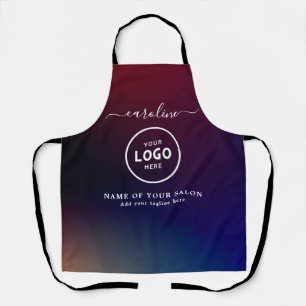Delantal con Logo de Salón Moderno de Moda