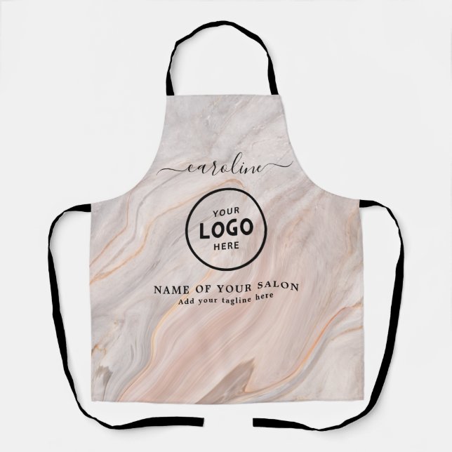 Delantal con Logo de Salón Moderno de Moda (Anverso)