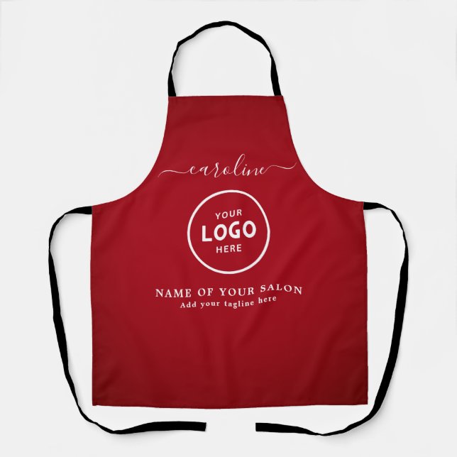 Delantal con Logo de Salón Moderno de Moda (Anverso)