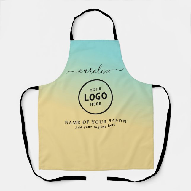 Delantal con Logo de Salón Moderno de Moda (Anverso)